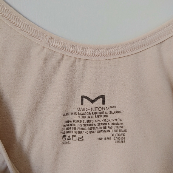 MAIDENFORM Flexees Long Length Shapewear Camisole Tank Top Size XL Beige - Picture 12 of 12